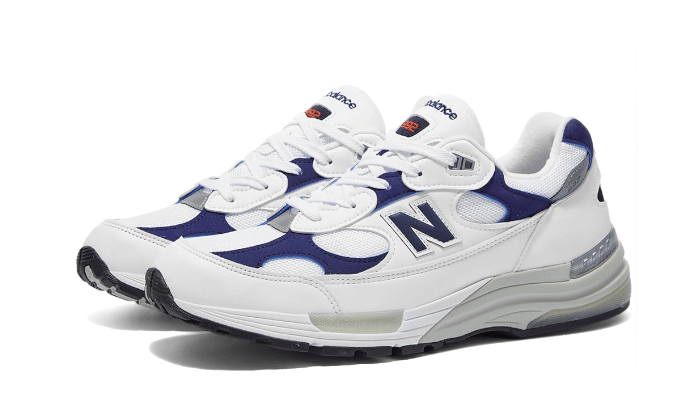 Sneakers éditions limitées et authentiques New Balance 992 White Navy - M992EC - Kickzmi