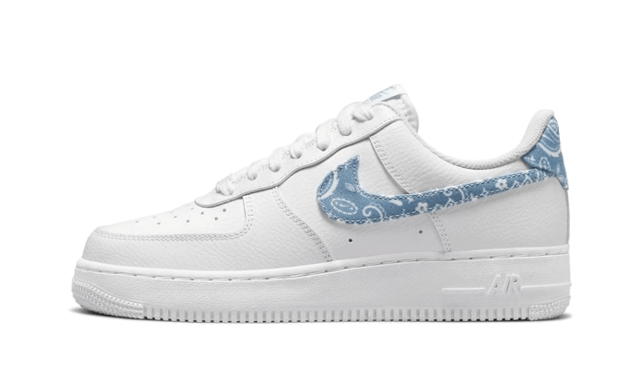 Nike Air Force 1 Low '07 Essential White Worn Blue Paisley - DH4406-100 - Kickzmi