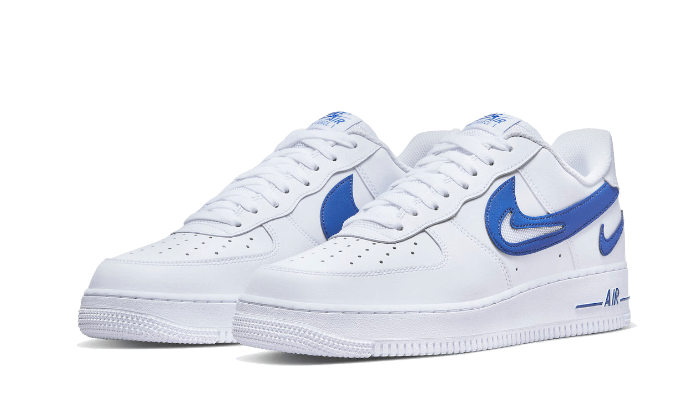 Nike Air Force 1 Low '07 FM Cut Out Swoosh White Game Royal - DR0143-100 - Kickzmi