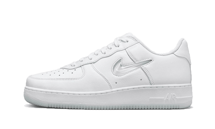 Nike Air Force 1 Low '07 Retro Color of the Month Jewel Swoosh Triple White - FN5924-100 - Kickzmi