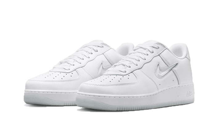 Nike Air Force 1 Low '07 Retro Color of the Month Jewel Swoosh Triple White - FN5924-100 - Kickzmi