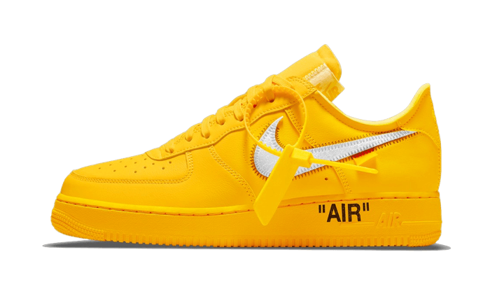 Nike Air Force 1 Low Off-White University Gold Metallic Silver - DD1876-700 - Kickzmi