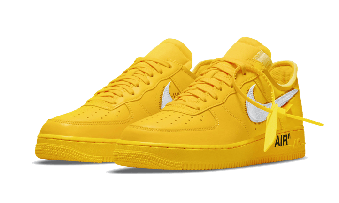 Nike Air Force 1 Low Off-White University Gold Metallic Silver - DD1876-700 - Kickzmi