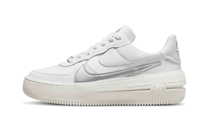 Nike Air Force 1 Low Platform Summit White Metallic Silver - DJ9946-101 - Kickzmi