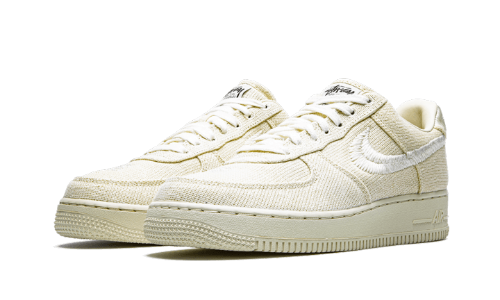 Sneakers éditions limitées et authentiques Nike Air Force 1 Low Stussy Fossil - CZ9084-200 - Kickzmi