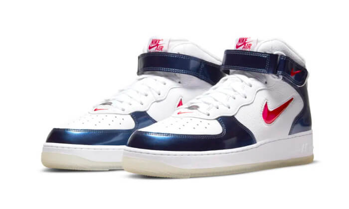 Nike Air Force 1 Mid University Red Midnight Navy - DH5623-101 - Kickzmi