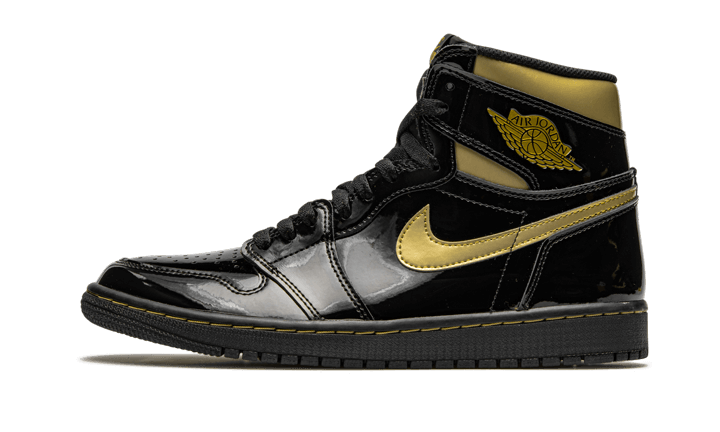 Air Jordan 1 High Black Metallic Gold - 555088-032 / 575441-032 - Kickzmi