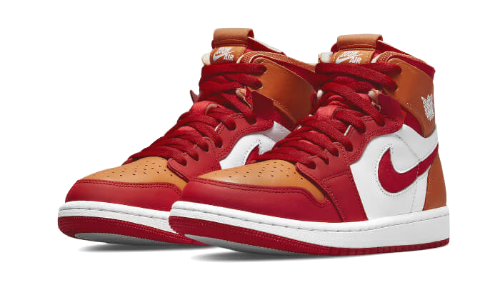 Sneakers éditions limitées et authentiques Air Jordan 1 High Zoom Air CMFT Fire Red Hot Curry - CT0979-603 - Kickzmi