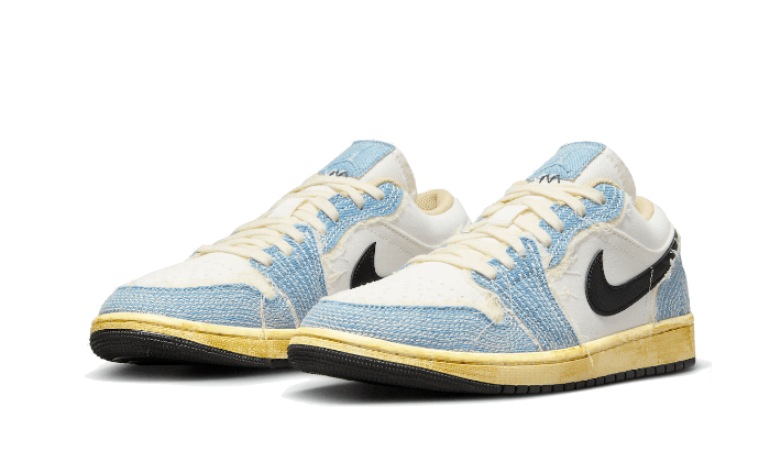 Air Jordan 1 Low SE WRMK Sashiko Denim - FN7670-493 - Kickzmi