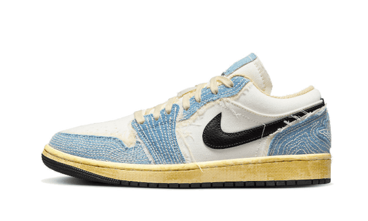 Air Jordan 1 Low SE WRMK Sashiko Denim - FN7670-493 - Kickzmi