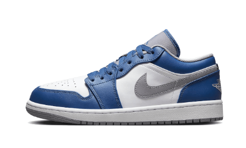 Sneakers éditions limitées et authentiques Air Jordan 1 Low True Blue - 553558-412 / 553560-412 - Kickzmi