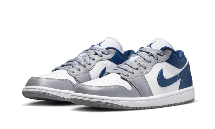 Air Jordan 1 Low White Grey Blue - DC0774-042 - Kickzmi