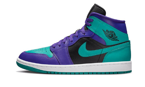 Sneakers éditions limitées et authentiques Air Jordan 1 Mid Black Grape - BQ6472-502 - Kickzmi