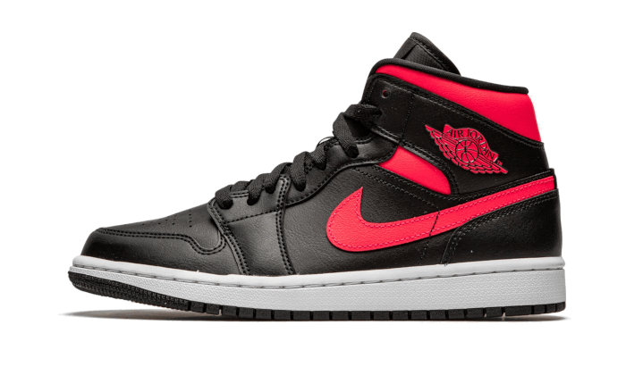 Air Jordan 1 Mid Black Siren Red - BQ6472-004 - Kickzmi