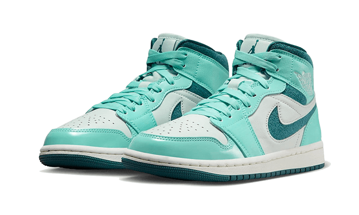 Sneakers éditions limitées et authentiques Air Jordan 1 Mid Bleached Turquoise - DZ3745-300 - Kickzmi