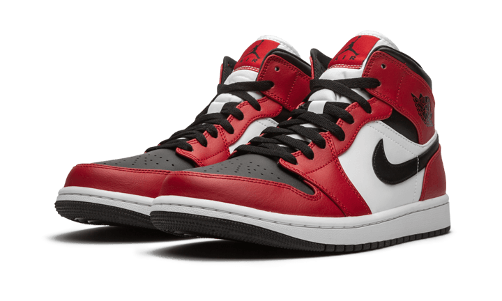 Air Jordan 1 Mid Chicago Black Toe - 554724-069 - Kickzmi