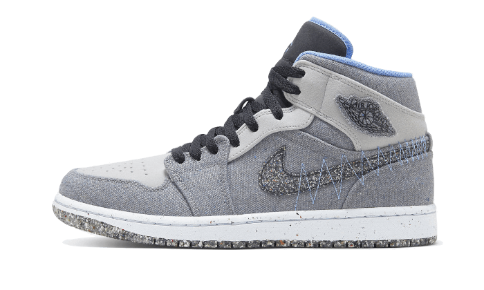 Air Jordan 1 Mid Crater Grey University Blue - DM3529-004 - Kickzmi