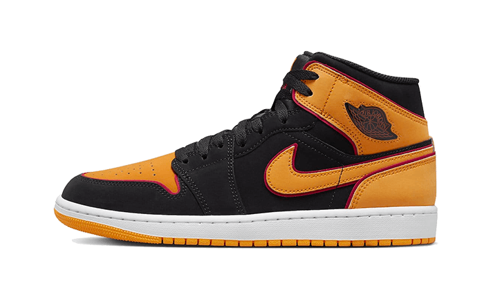 Air Jordan 1 Mid Fat Tongue Black Orange - FJ4923-008 - Kickzmi