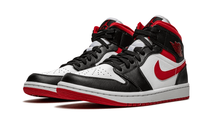 Air Jordan 1 Mid Gym Red Black White - 554724-122 / DJ4695-122 - Kickzmi