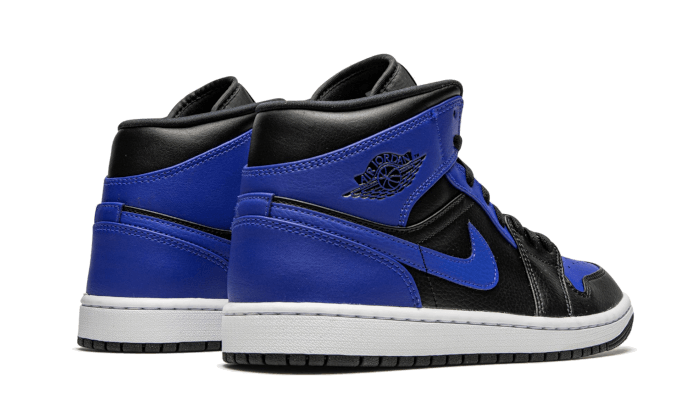 Air Jordan 1 Mid Hyper Royal Tumbled Leather - 554725-077 / 554724-077 - Kickzmi