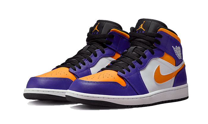 Air Jordan 1 Mid Lakers (2022) - DQ8426-517 / DQ8423-517 - Kickzmi