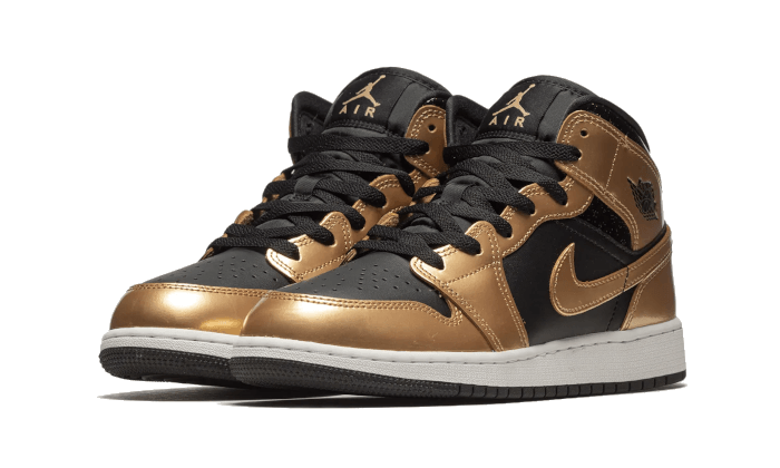 Sneakers éditions limitées et authentiques Air Jordan 1 Mid Metallic Gold - DR6967-071 - Kickzmi