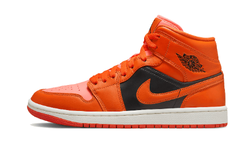 Sneakers éditions limitées et authentiques Air Jordan 1 Mid Orange Black - DM3381-600 - Kickzmi