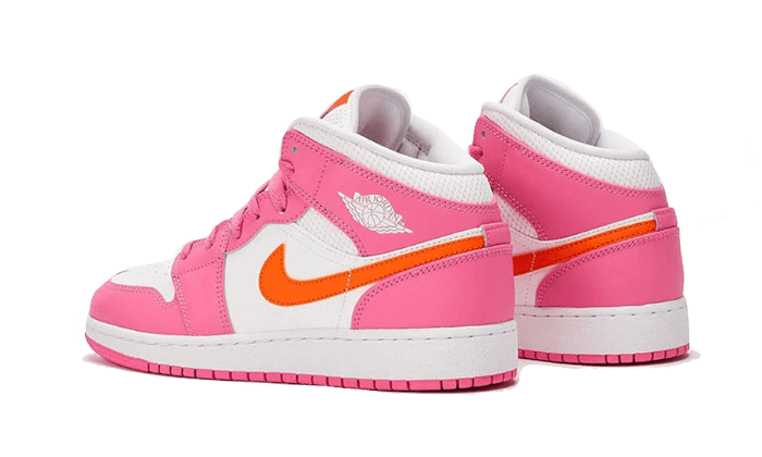 Air Jordan 1 Mid Pinksicle Safety Orange - DX3240-681 - Kickzmi