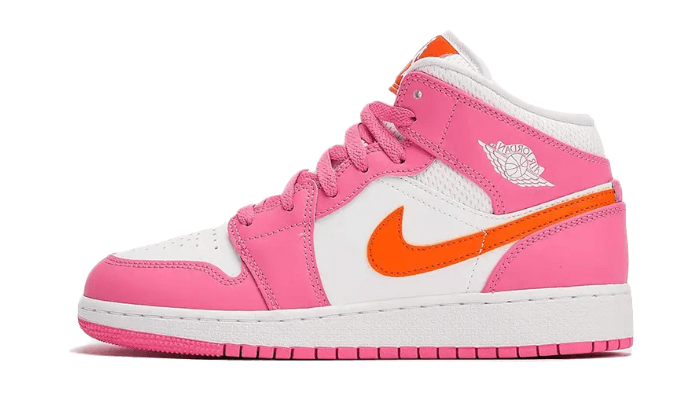 Air Jordan 1 Mid Pinksicle Safety Orange - DX3240-681 - Kickzmi