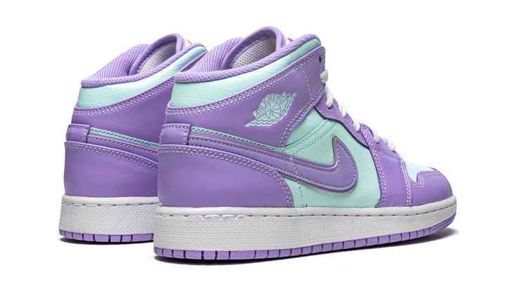 Air Jordan 1 Mid Purple Aqua - 554725-500 - Kickzmi