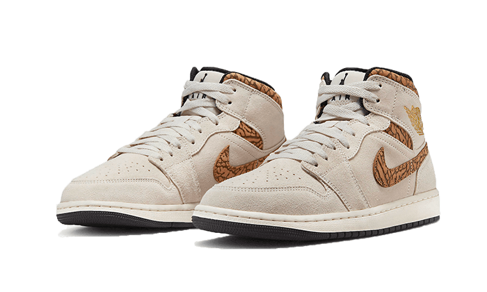 Air Jordan 1 Mid SE Brown Elephant - DZ4129-102 / DZ5369-102 - Kickzmi