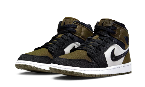 Sneakers éditions limitées et authentiques Air Jordan 1 Mid SE Light Olive - DV0427-301 - Kickzmi