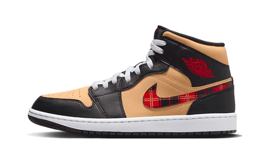 Air Jordan 1 Mid SE Tartan Swoosh - DZ5329-001 - Kickzmi