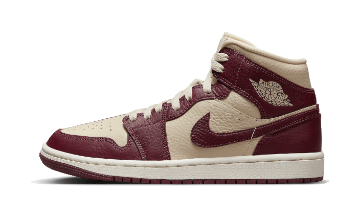 Air Jordan 1 Mid Split Beach Cherrywood Red - DR0501-200 - Kickzmi