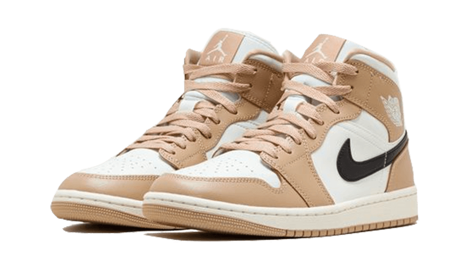 Air Jordan 1 Mid Tan Black - BQ6472-103 - Kickzmi