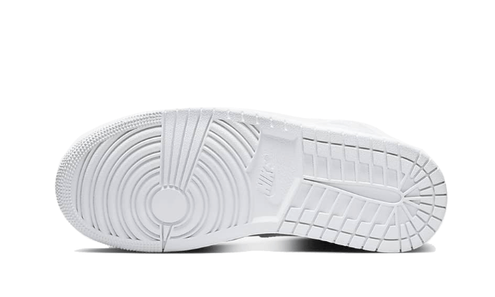 Air Jordan 1 Mid Triple White Patent Swoosh - DV0991-111 - Kickzmi
