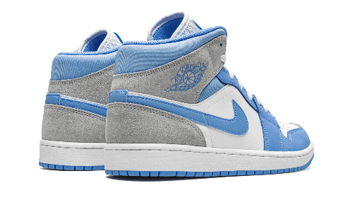 Sneakers éditions limitées et authentiques Air Jordan 1 Mid University Blue Grey - DX9276-100 - Kickzmi