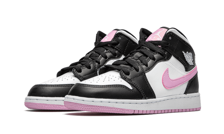 Air Jordan 1 Mid White Black Light Arctic Pink - 555112-103 - Kickzmi