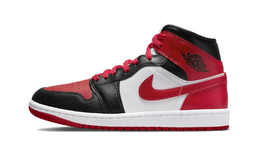 Sneakers éditions limitées et authentiques Air Jordan 1 Mid White Bred Toe - BQ6472-079 - Kickzmi