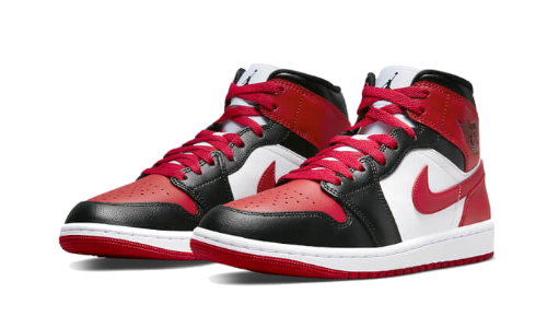 Sneakers éditions limitées et authentiques Air Jordan 1 Mid White Bred Toe - BQ6472-079 - Kickzmi