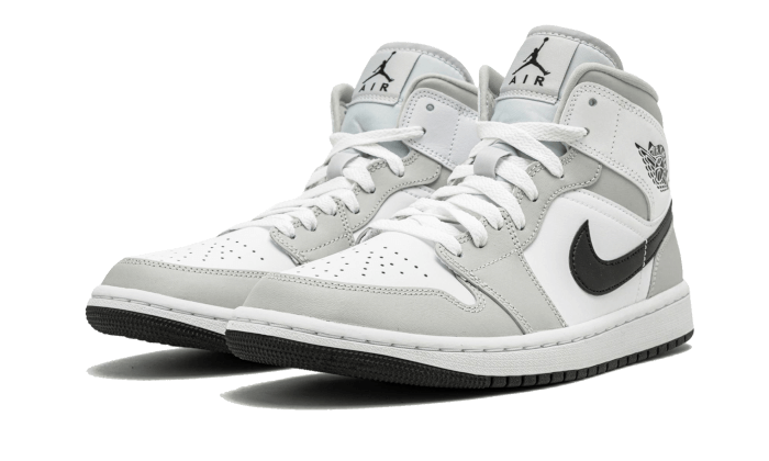 Air Jordan 1 Mid White Light Smoke Grey - BQ6472-015 - Kickzmi