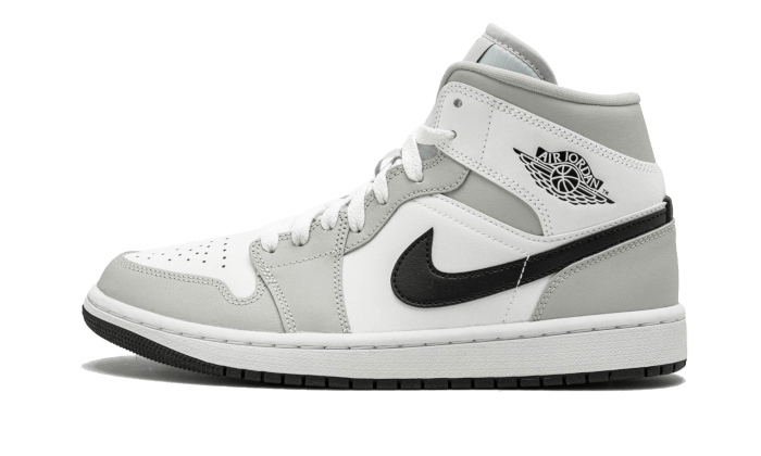 Air Jordan 1 Mid White Light Smoke Grey - BQ6472-015 - Kickzmi