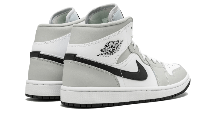 Air Jordan 1 Mid White Light Smoke Grey - BQ6472-015 - Kickzmi