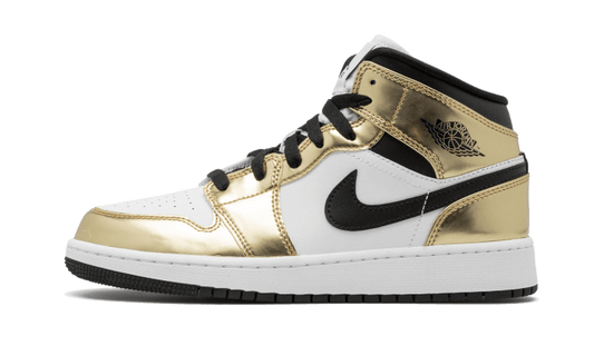 Air Jordan 1 Mid White Metallic Gold - DC1419-700 - Kickzmi