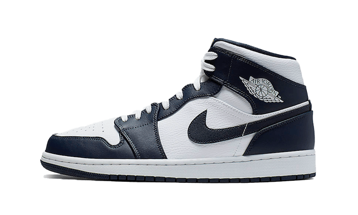 Air Jordan 1 Mid White Metallic Gold Obsidian - 554724-174 / 554725-174 - Kickzmi