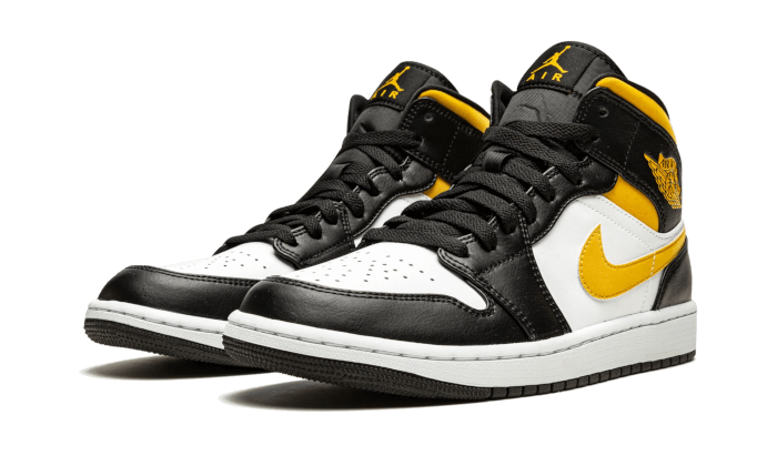 Air Jordan 1 Mid White Pollen Black - 554724-177 - Kickzmi