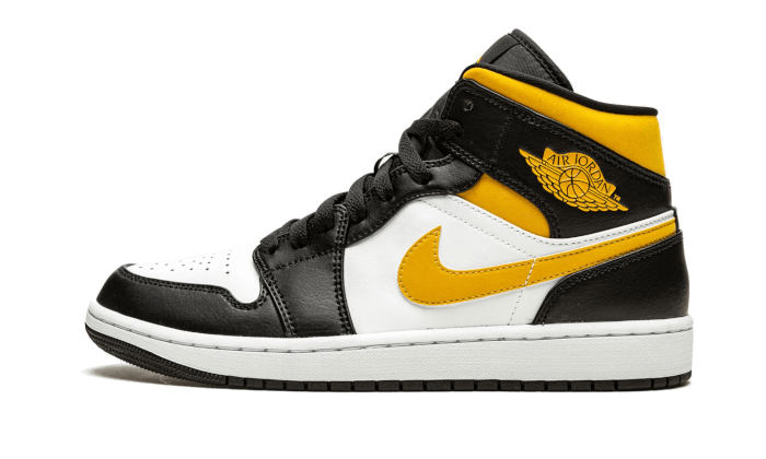 Air Jordan 1 Mid White Pollen Black - 554724-177 - Kickzmi