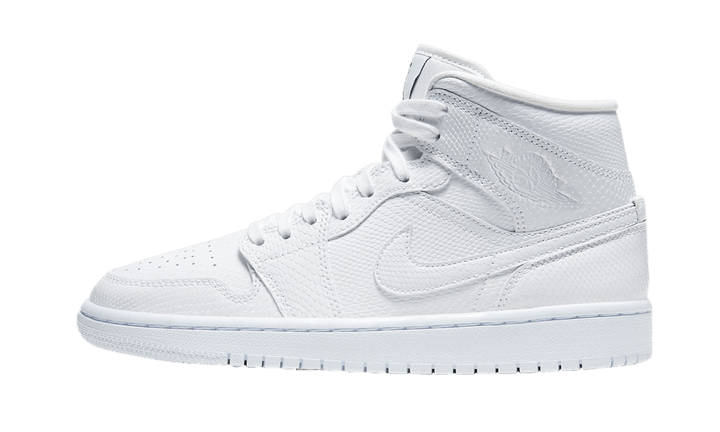 Air Jordan 1 Mid White Snakeskin - BQ6472-110 - Kickzmi