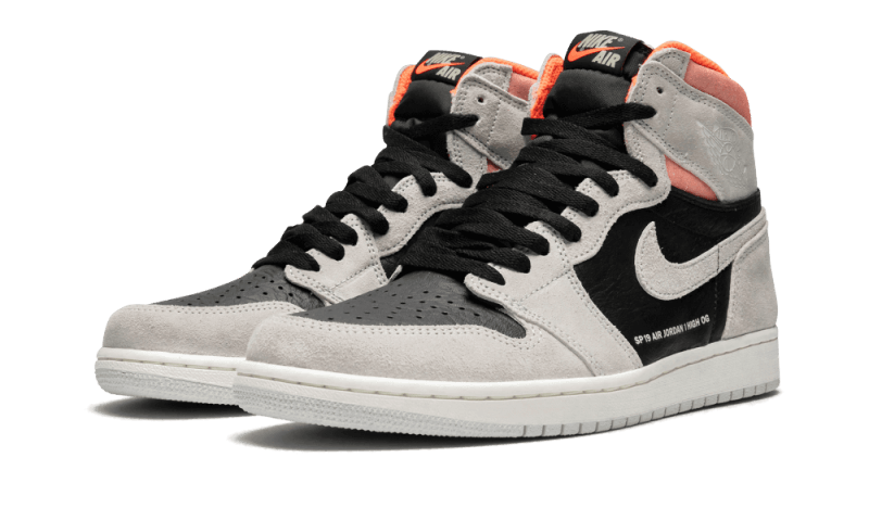 Air Jordan 1 Retro High Neutral Grey Hyper Crimson - 555088-018 - Kickzmi