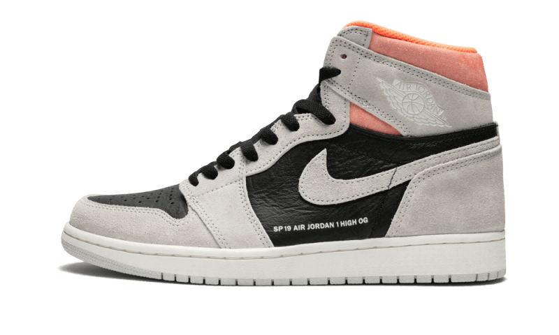 Air Jordan 1 Retro High Neutral Grey Hyper Crimson - 555088-018 - Kickzmi